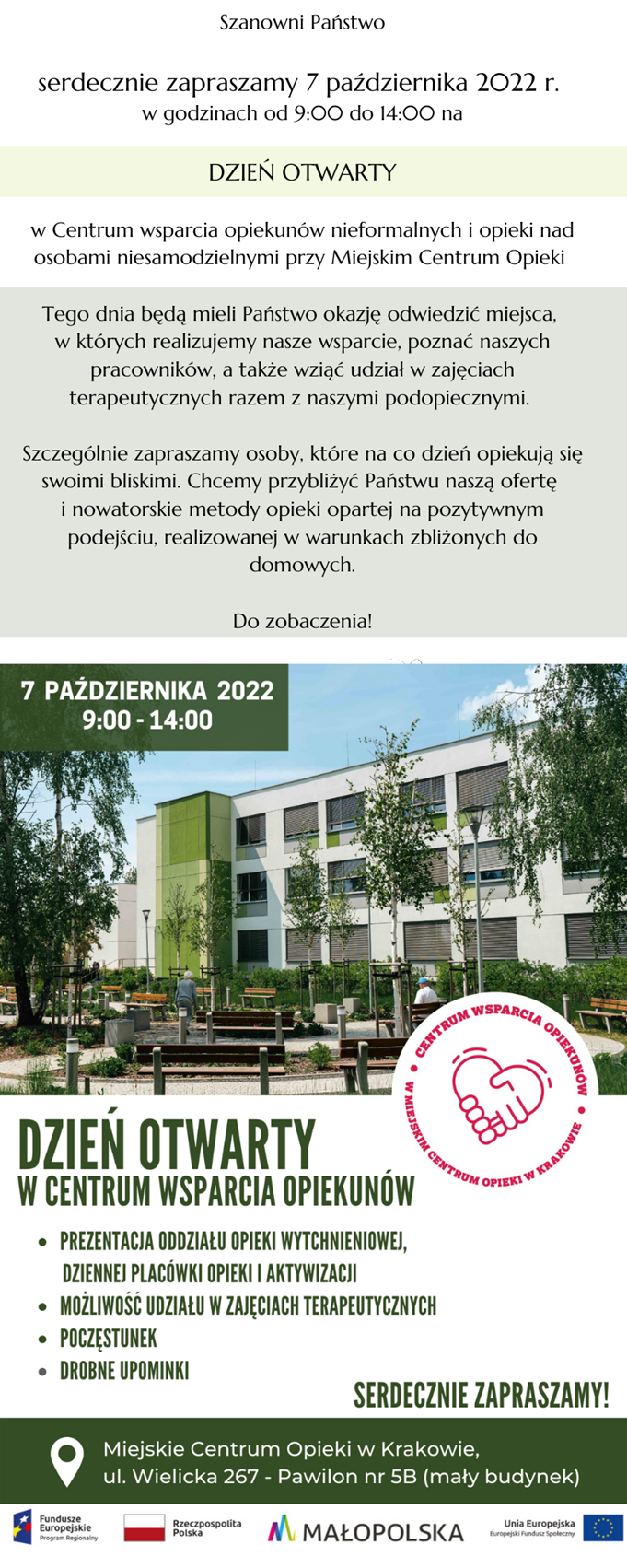 Zielone tło, tekst